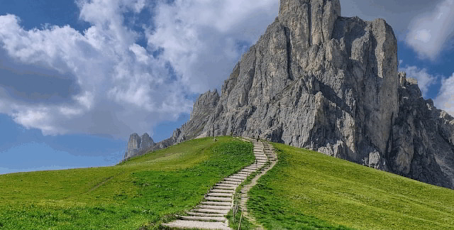 Steps up a hill reflecting the South of Scotland Enterprise Pathways Programme